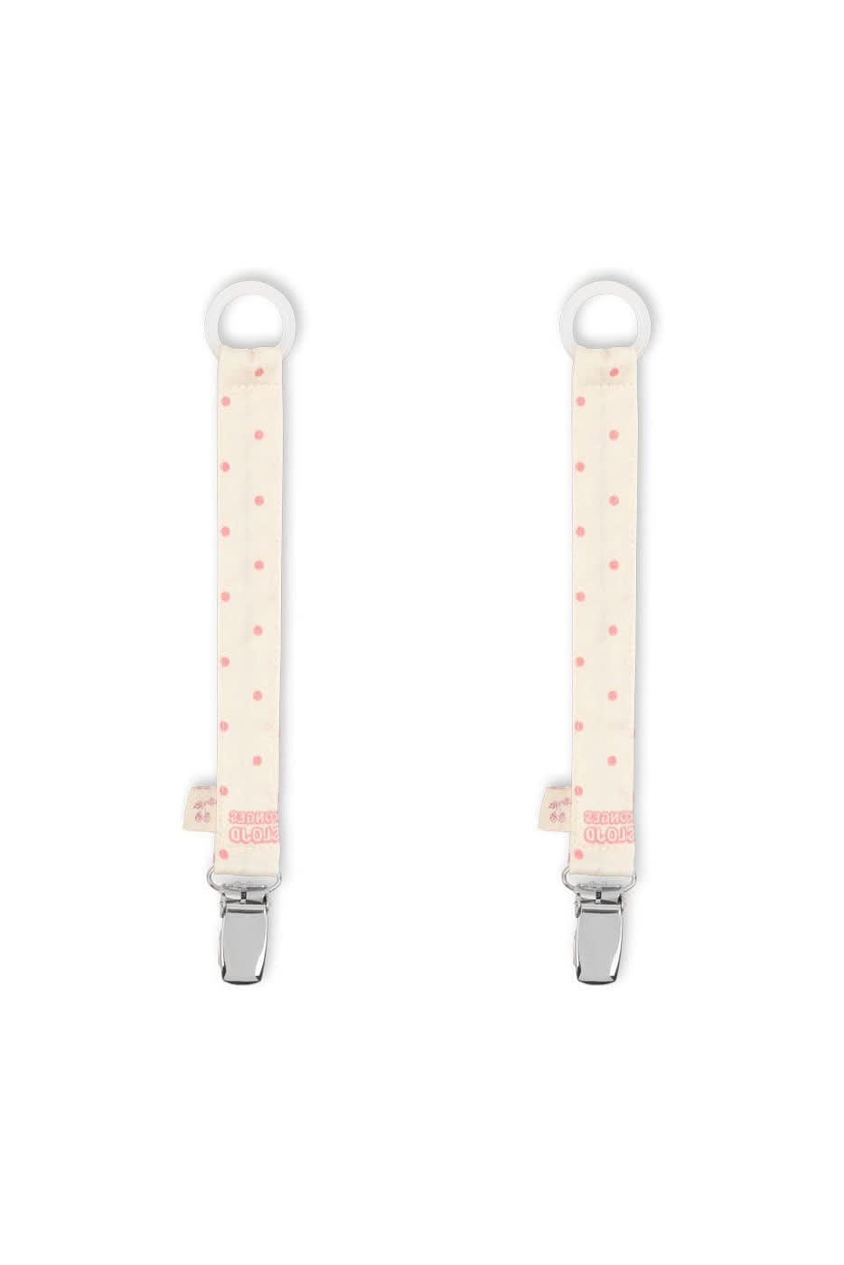 2 Pack Pacifier Holder - Cherry Dot