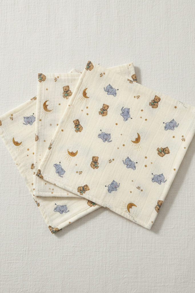Muslin Cloths 3pk - Cucciolo