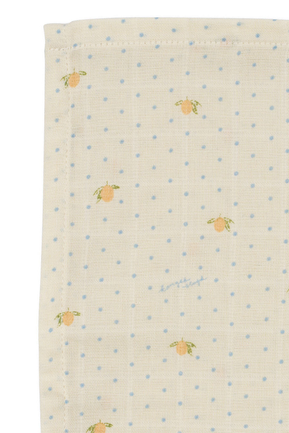 Muslin Cloths 3pk - Lemon Dot