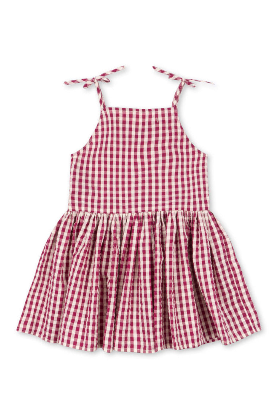 Isotta Dress - Rasberry Check