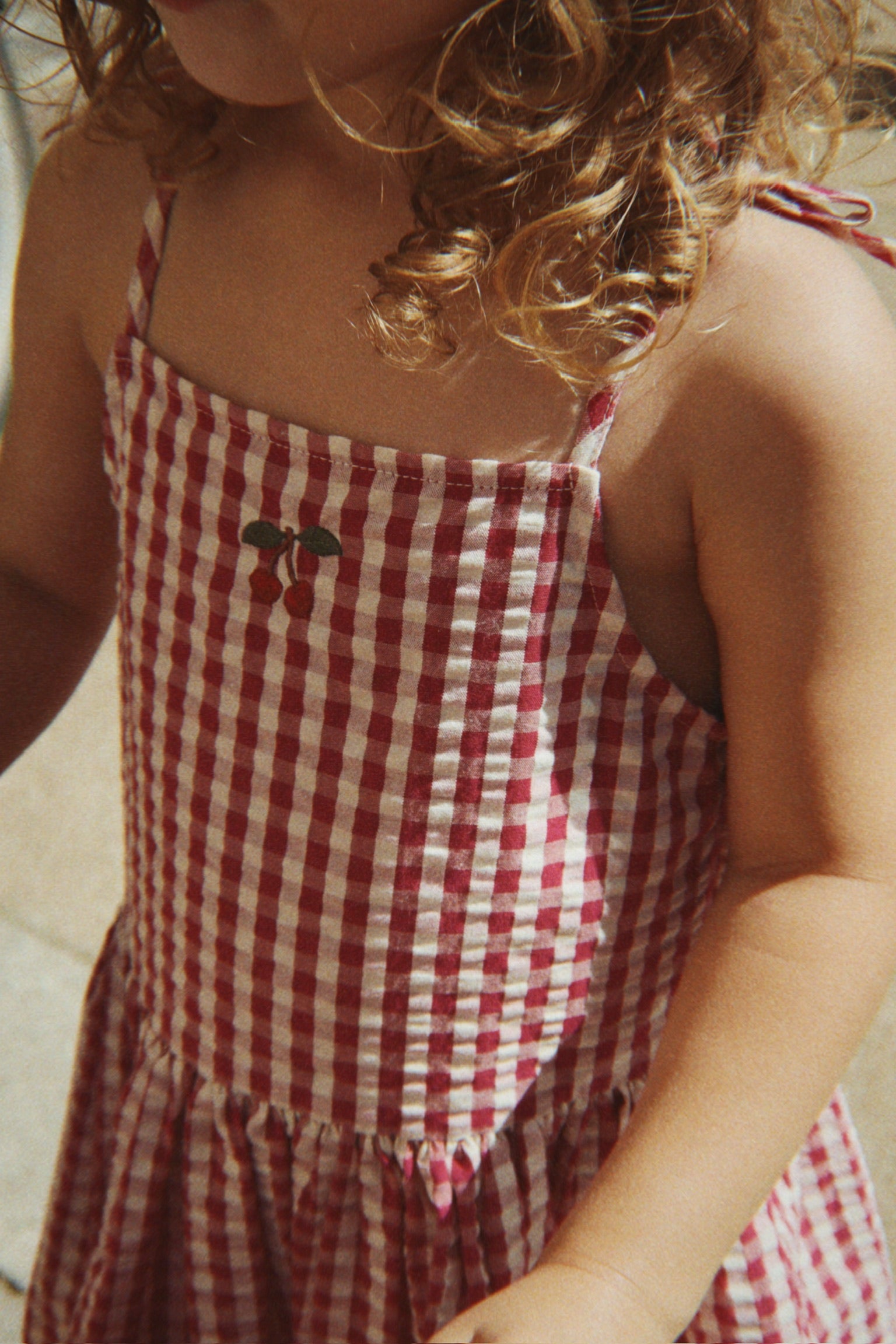 Isotta Dress - Rasberry Check