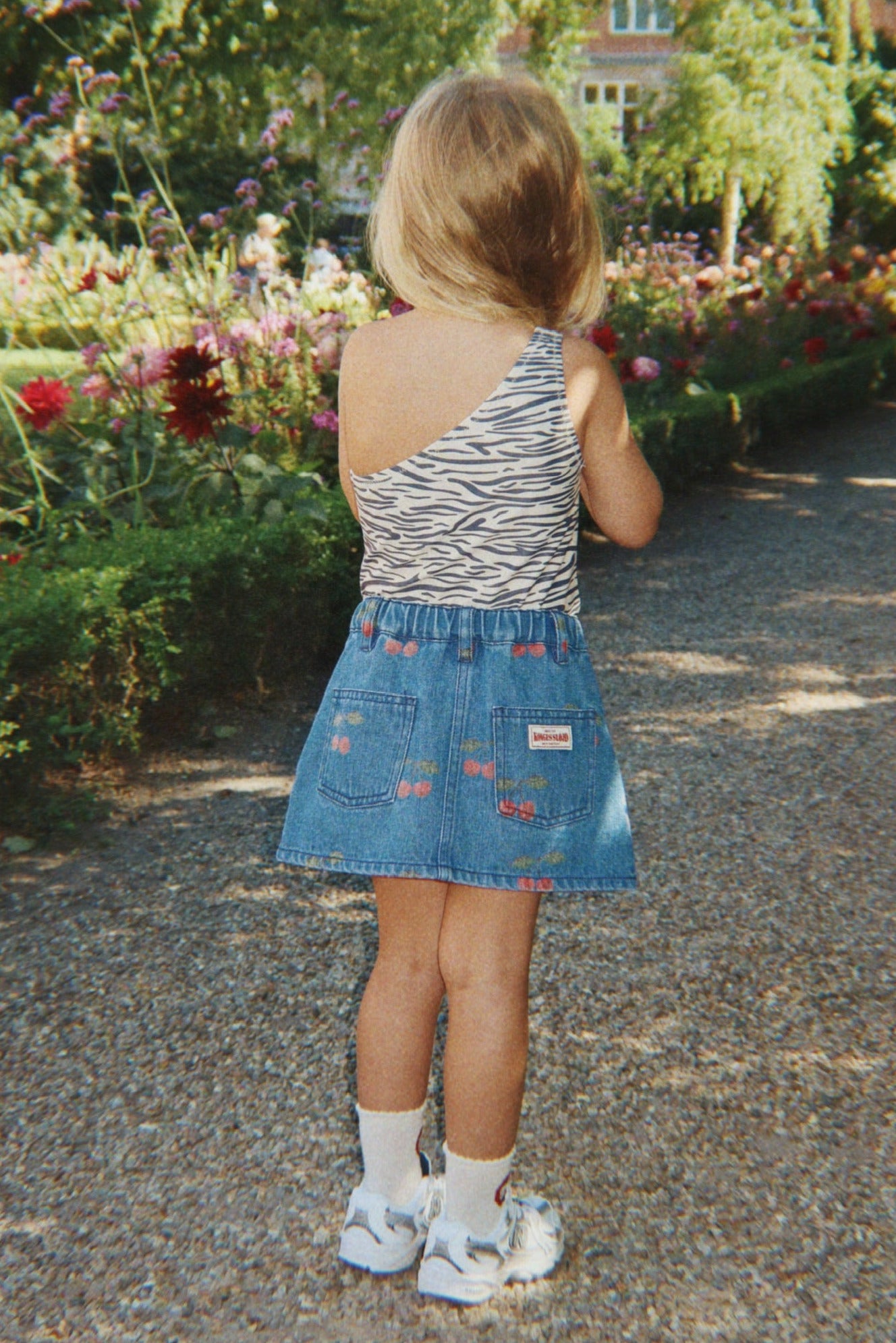 Magot Printed Skirt - Ma Grande Cerise Denim