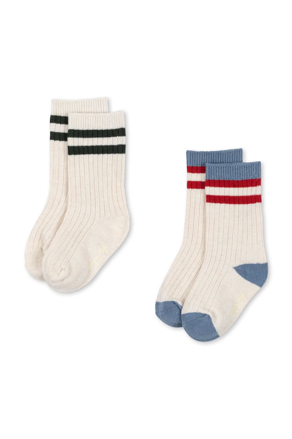 2 Pack Rib Socks - Pearl Blue