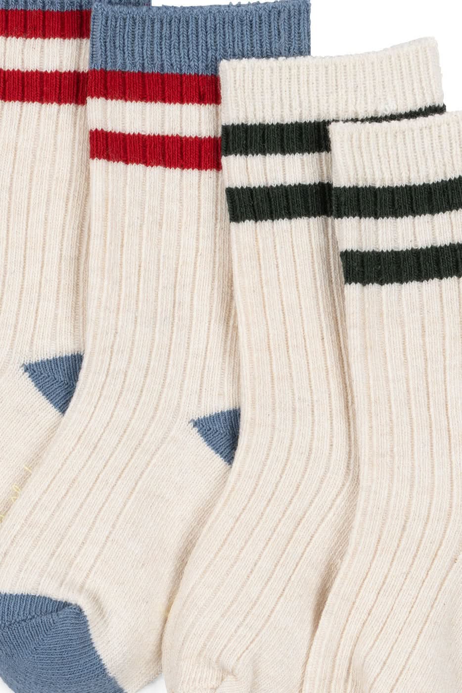 2 Pack Rib Socks - Pearl Blue