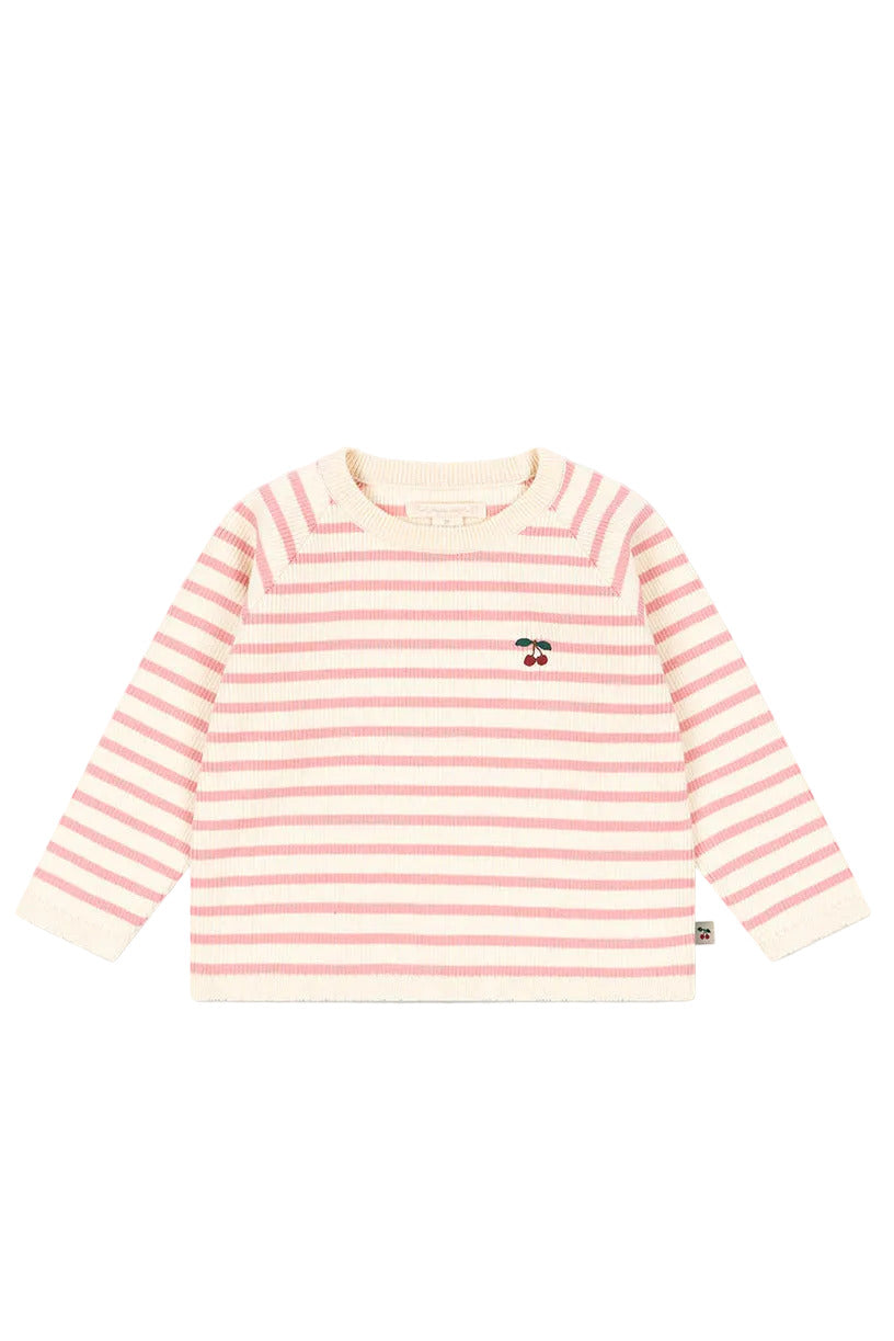 Buma Knit Sweater - Peony Butter Stripe