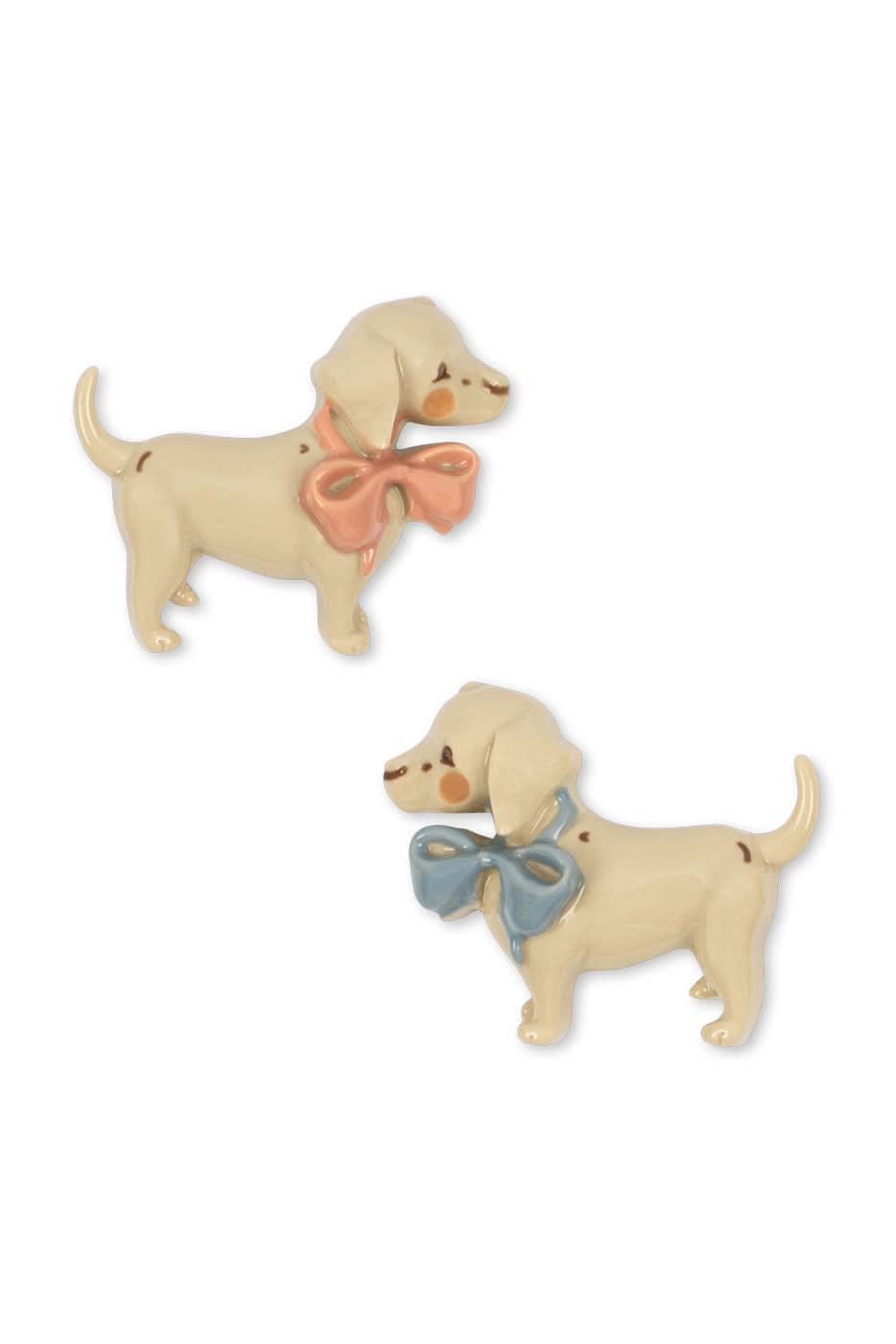 2pk Puppy Hair Clip - Creme Brulee