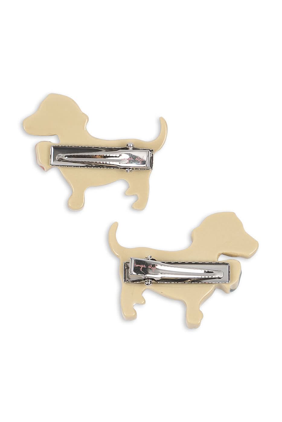 2pk Puppy Hair Clip - Creme Brulee