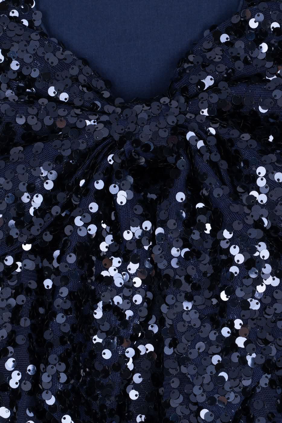 Lila Sequins Bow Dress - Total Eclipse