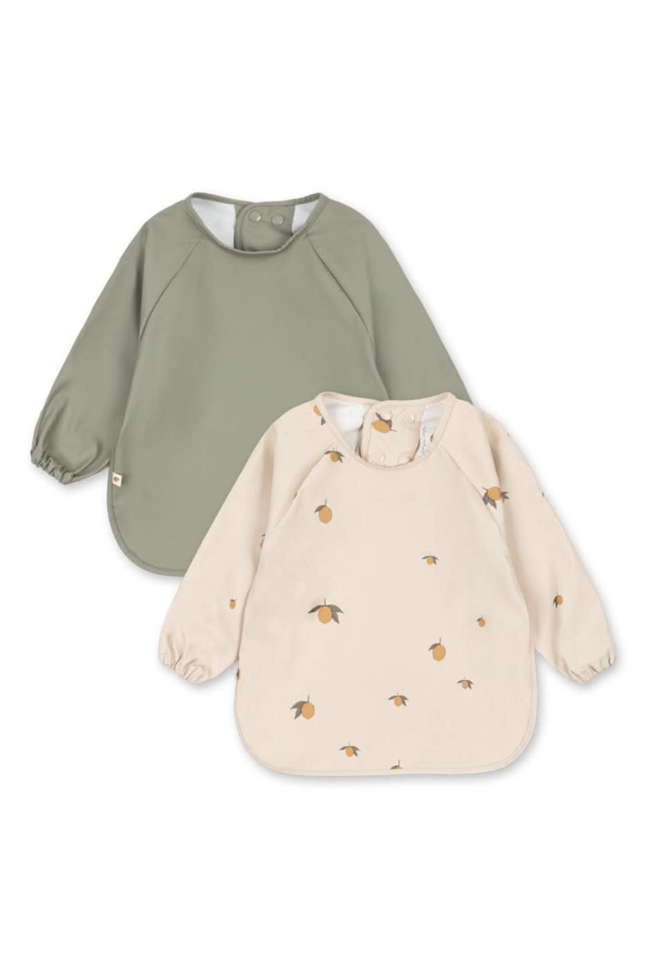 2 Pack Dinner Bib Long Sleeve - Lemon