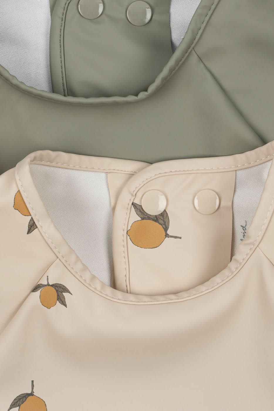 2 Pack Dinner Bib Long Sleeve - Lemon