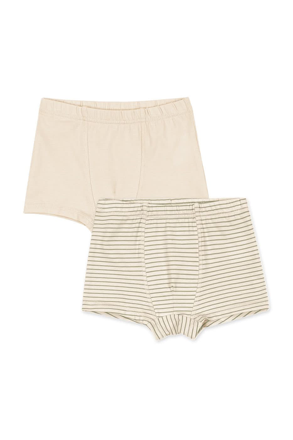 Basic 2 pack Boy Boxers - Tea Stripe
