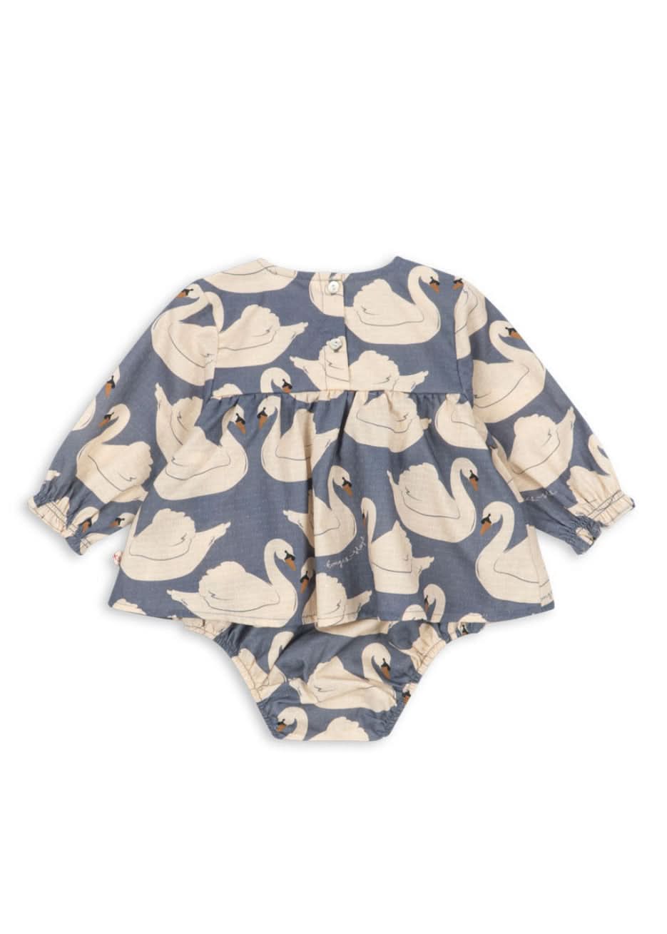 Evia Romper Dress - Swan