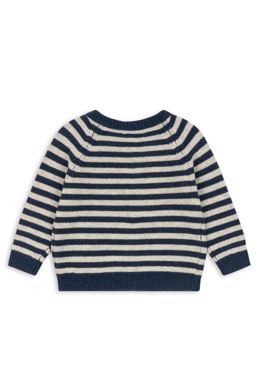 Billi Knit Cardigan - Blue Stripe
