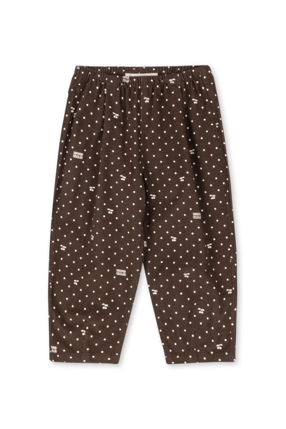 Cara Pleat Pants - Cherry Dot Chocolate