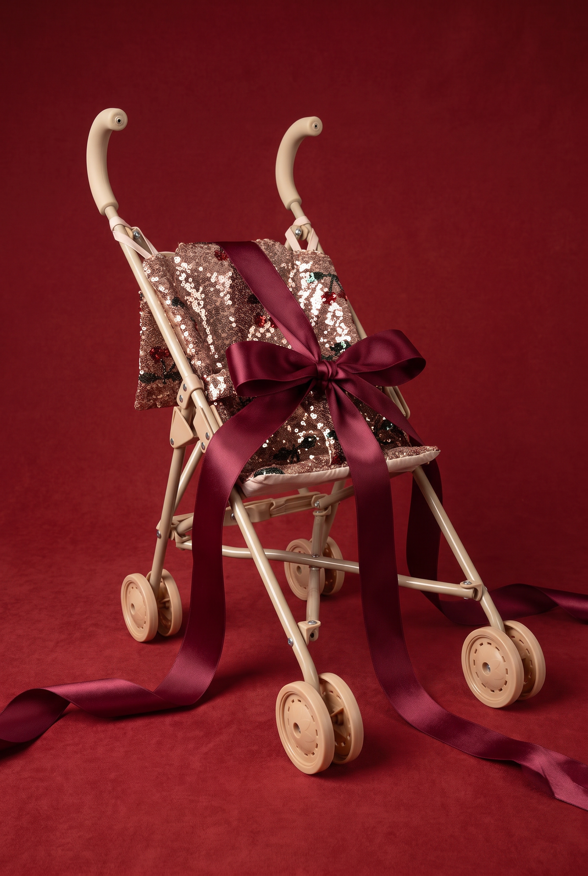 Sparkly Doll Stroller - Cherry Sequin