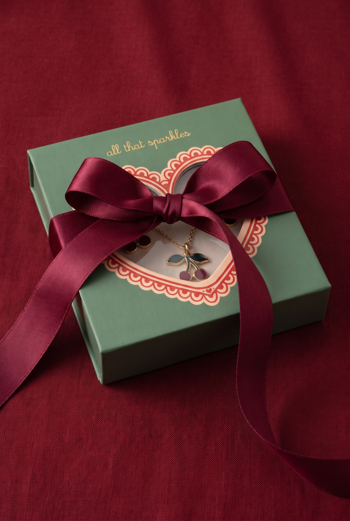 Cherry Jewelry Set - Gold