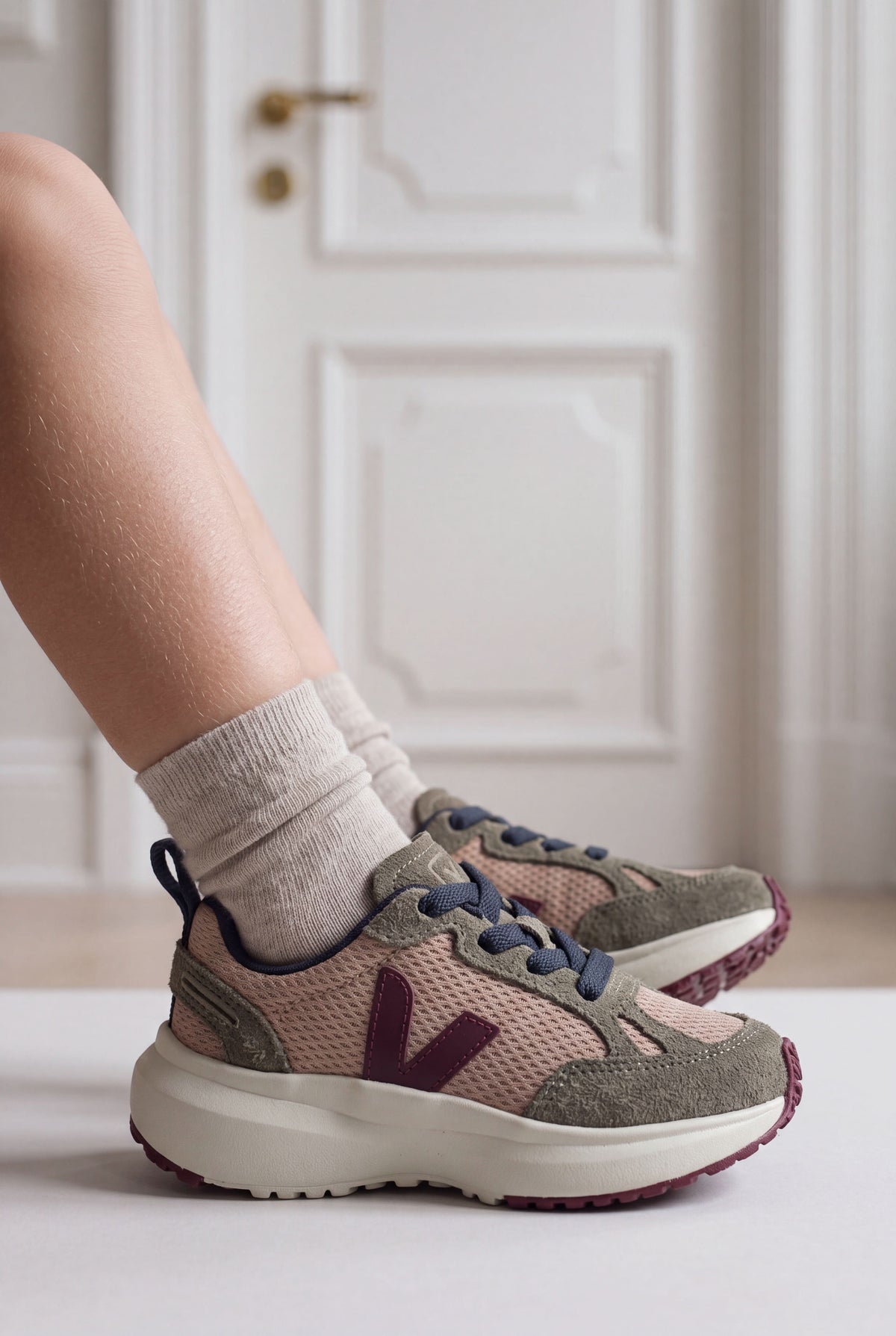 Bonpoint x Veja Canary Fabric Sneakers - Sahara Amarante