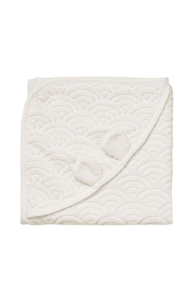 Hooded Towel With Ears - Off White