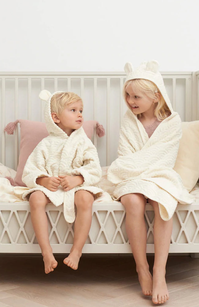 Hooded Towel With Ears - Off White