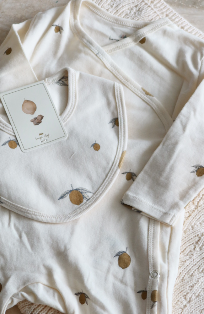2 Pack Basic Bibs - Lemon