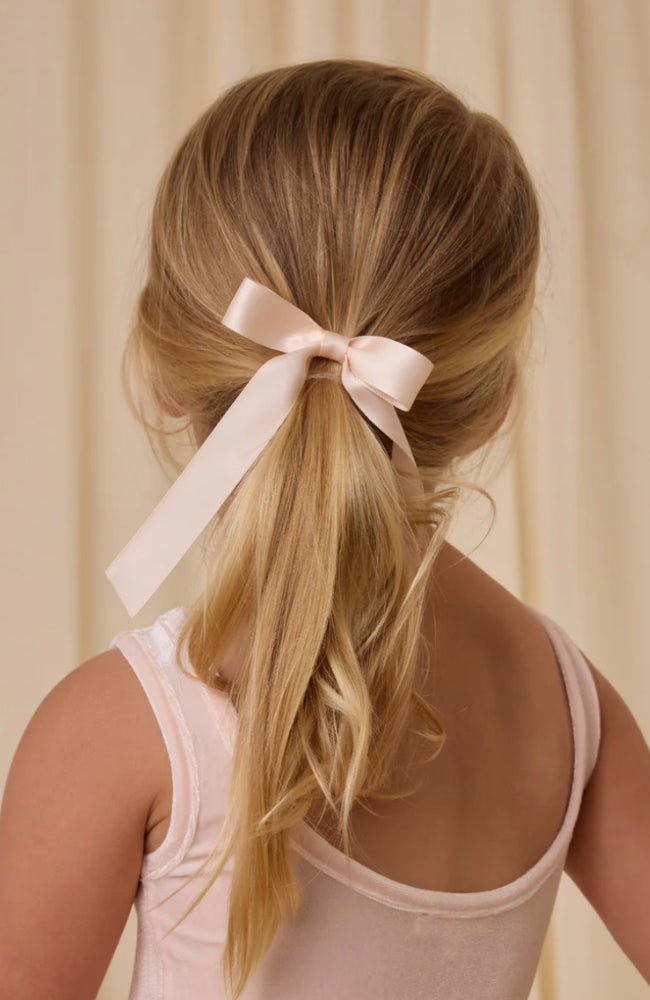 Satin Ribbon Bow - Blush, Ivory, Powder Blue