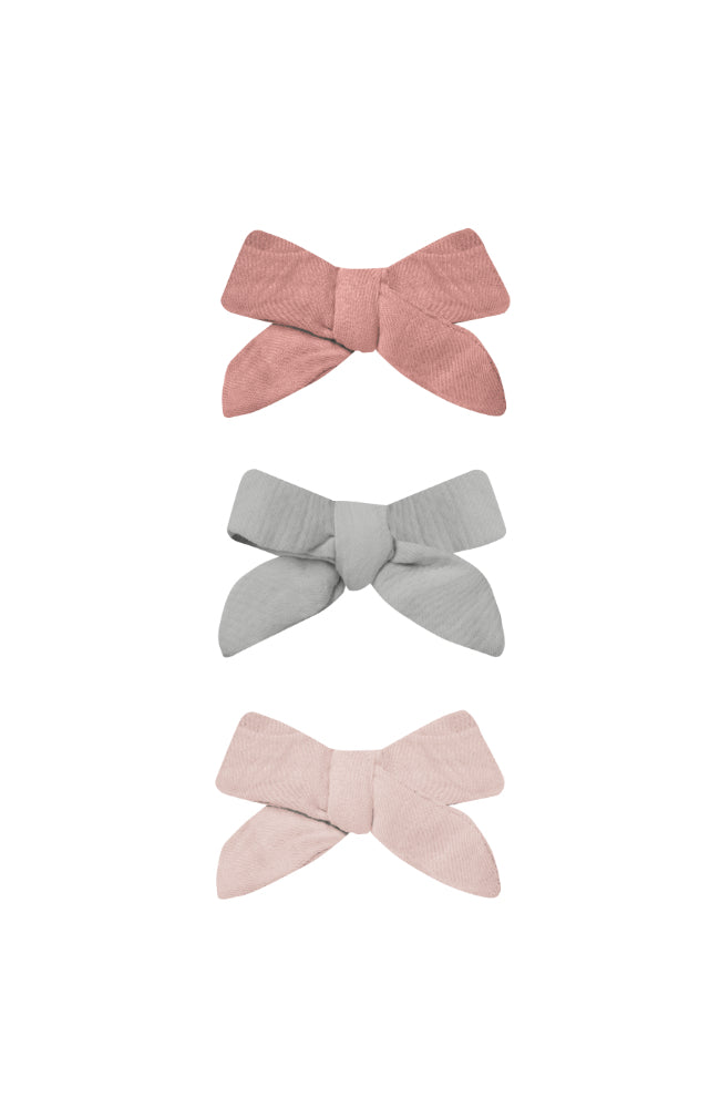 Bow W. Clip , Set Of 3 - Lipstick, Sky, Bubblegum