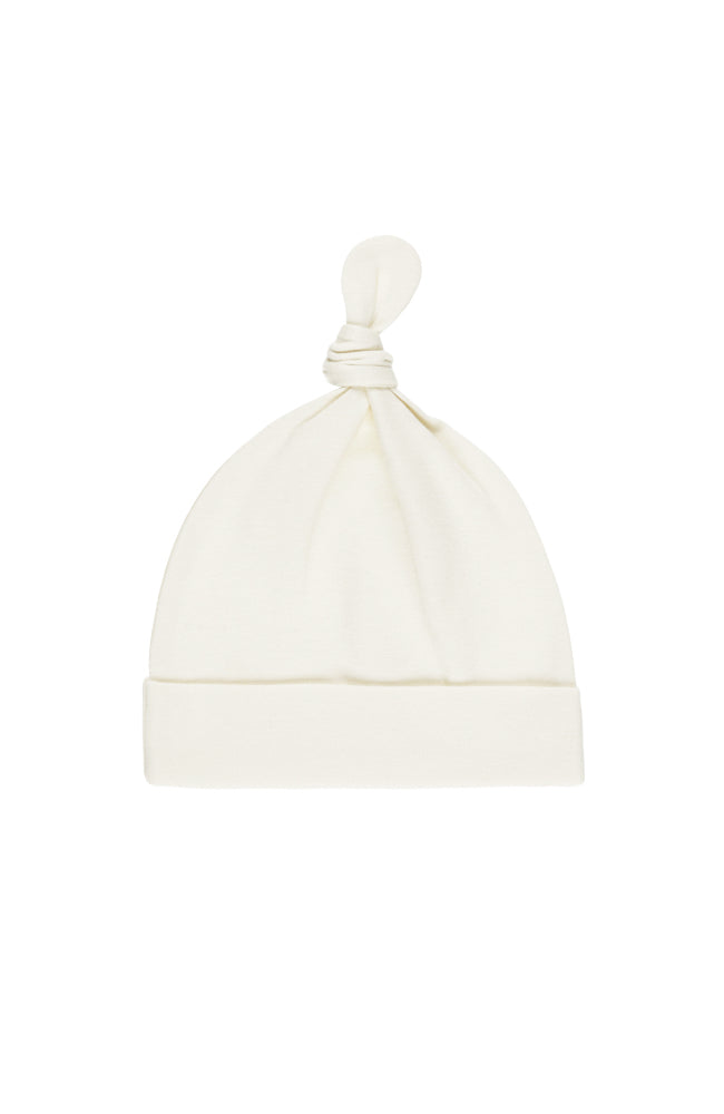 Knotted Baby Hat - Ivory