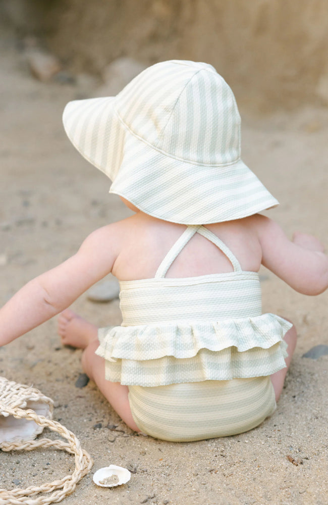 Sun Hat - Mint Stripe