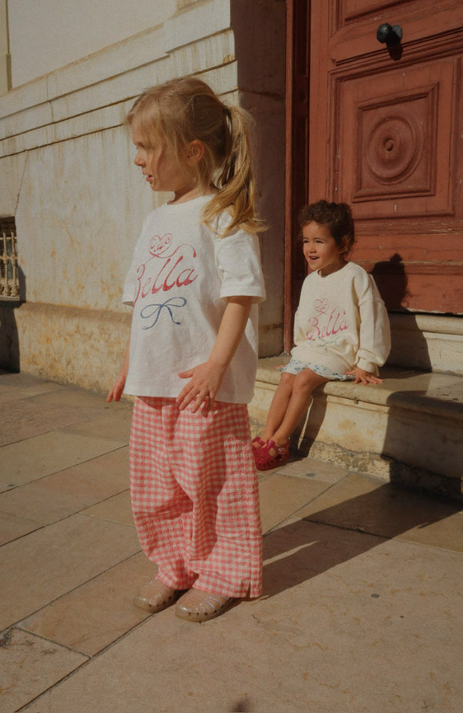 RHW X KS Bella Pants - Peach Blossom Check
