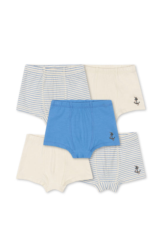 Basic 5 pack Boy Boxers Gots - Stripe Provence Mix