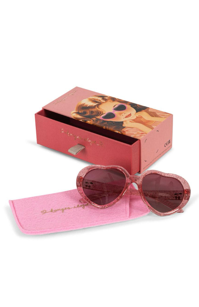 Sunglasses Junior Heart - Cherry Glitter