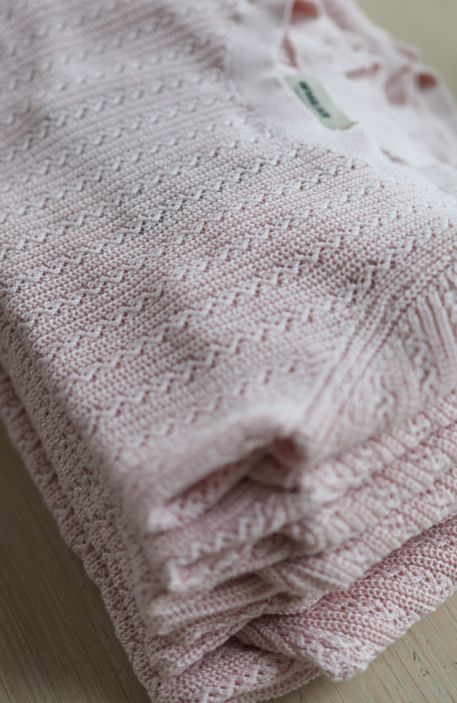 Knit Top S/S Alva - Powder