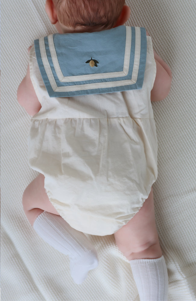 Sailor Romper - Ashley Blue