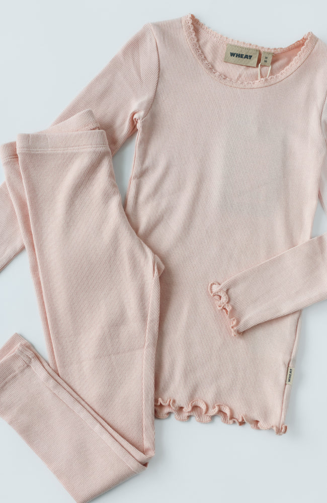 Rib T-Shirt L/S Reese - Powder