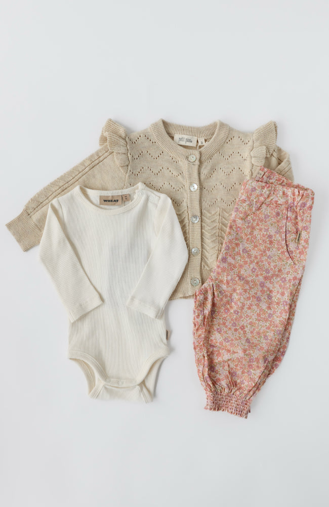Rib Body L/S Spencer - Ivory
