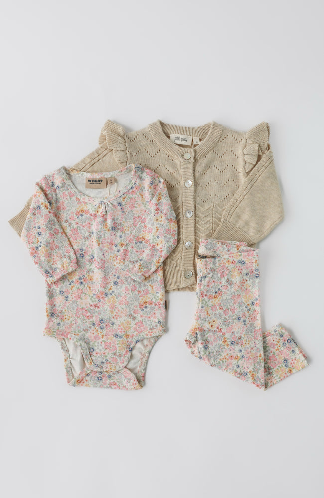 Cardigan Knit Pattern - Light Sand