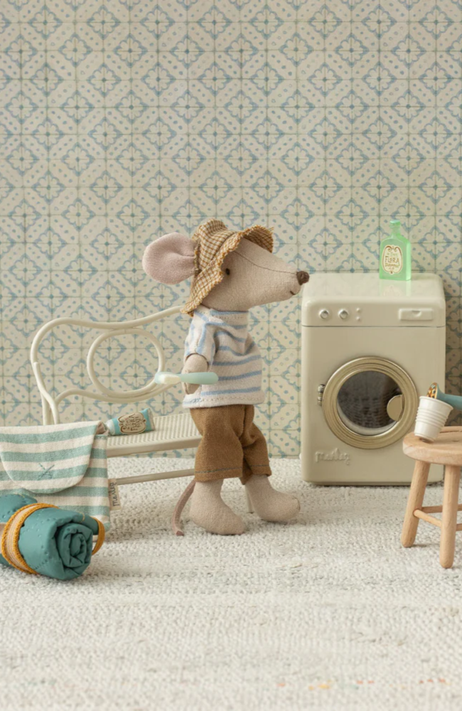 Toothbrush Set In Bag, Mouse - Blue Stripe