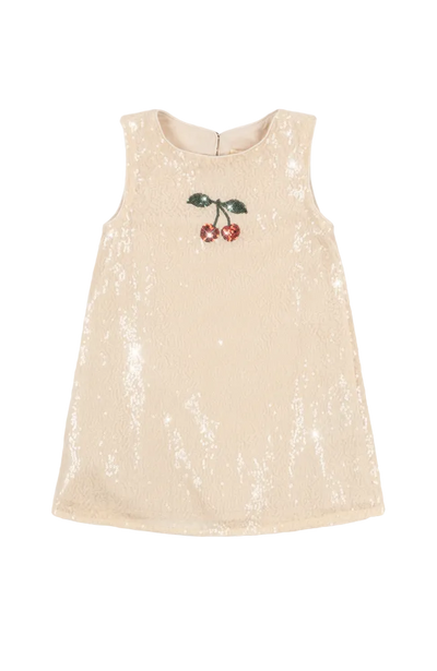 Aries Sequin Dress - White Smoke
