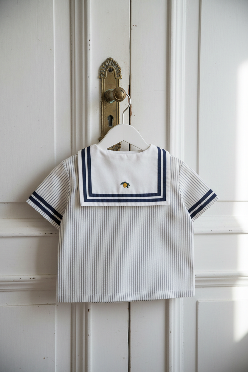 Allie Sailor Shirt - Bleu Stripe