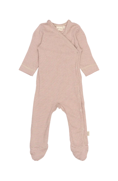 Dian Newborn Jumpsuit - Nostalgic Rose/Dark Off White