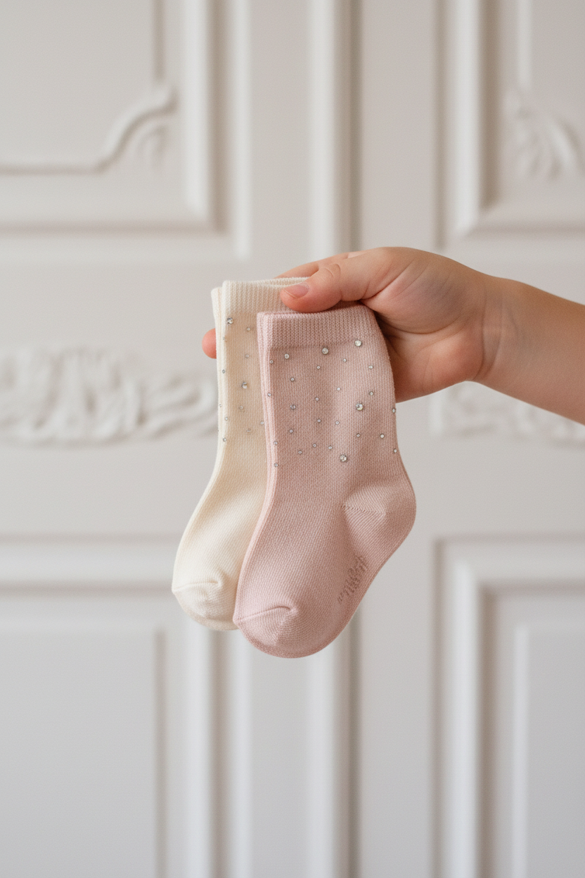 Sequin Socks 2pk - Creole Pink