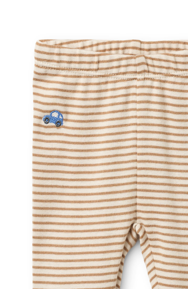 Fresa Leggings Stripe - Light Brown Stripe