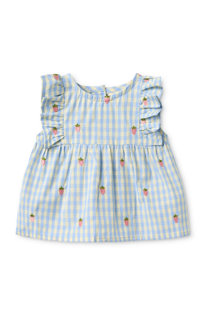 Mille SL Dress - Sky Berry Gingham