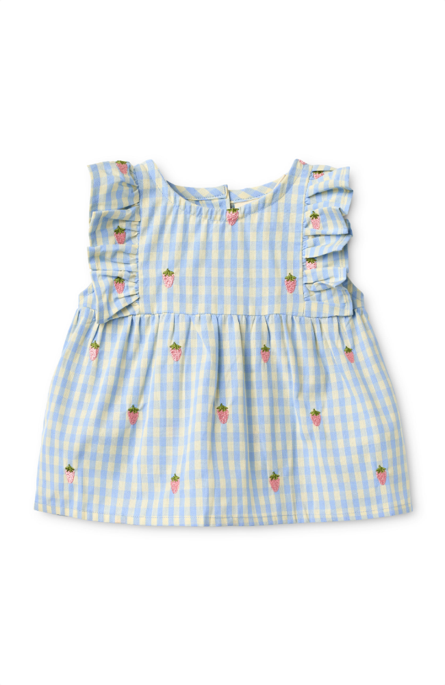 Mille SL Dress - Sky Berry Gingham