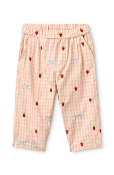 Dolly Bow Pants - Berry/Bow Gingham