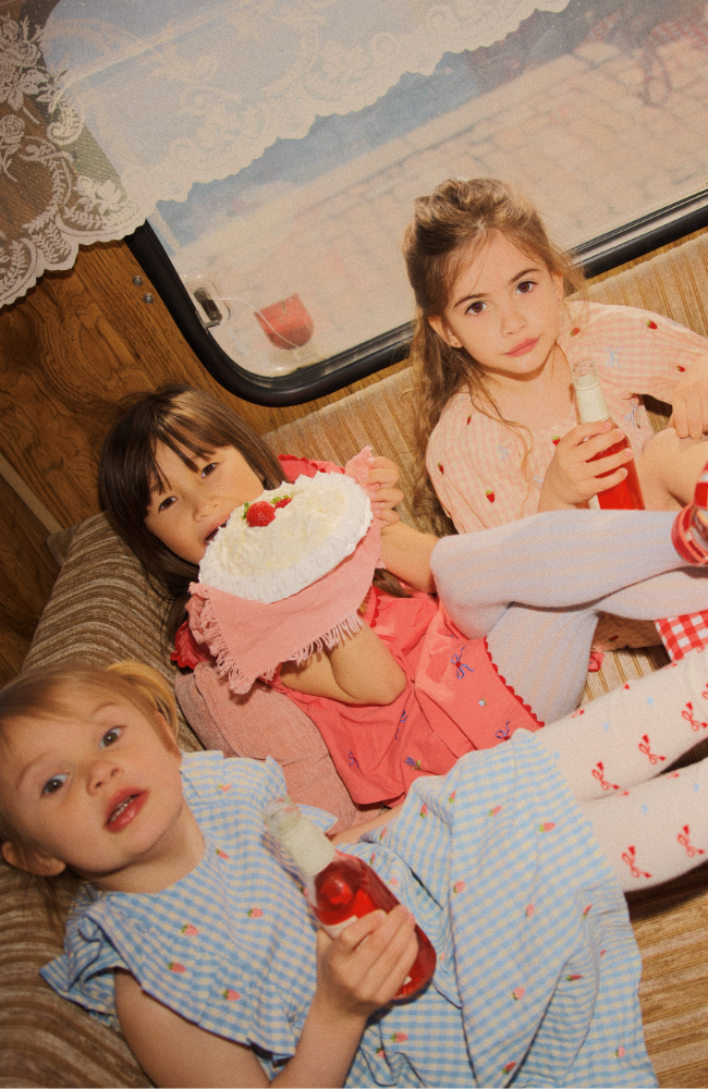 Dolly Bow Dress - Berry/Bow Gingham