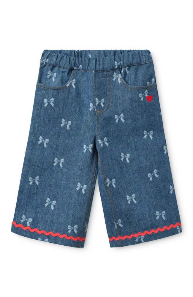 Eva Pants - Denim Blue Bow