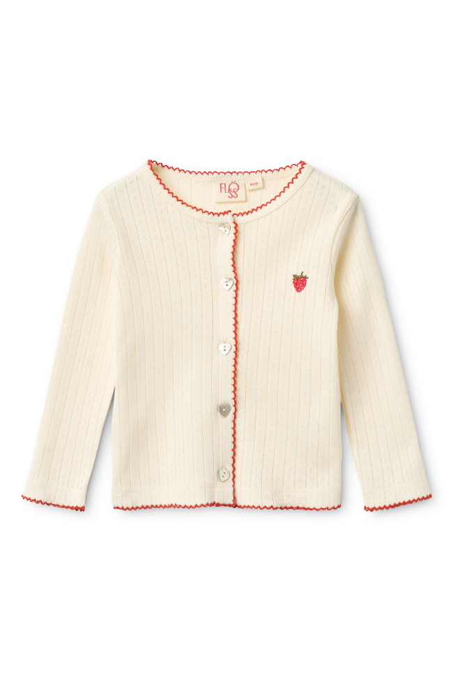 Liva Pointelle Cardigan - Gentle Cream