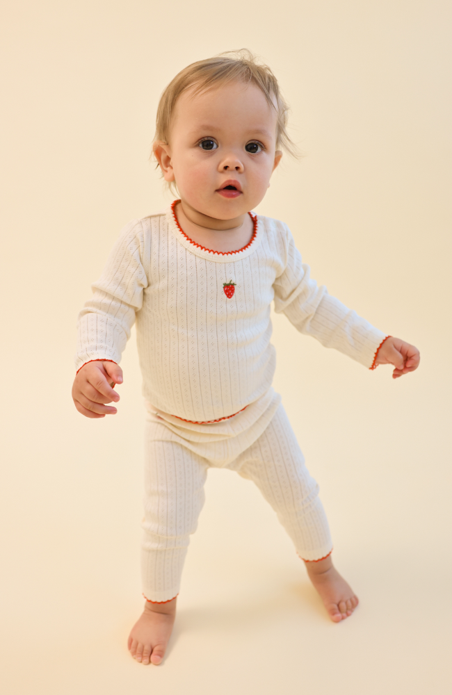 Liva Pointelle Leggings - Gentle Cream