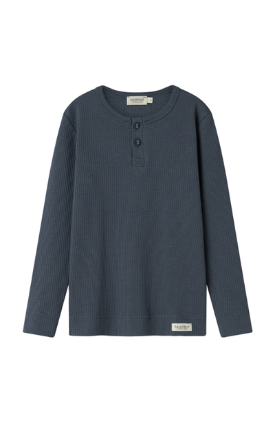 Tee LS Shirt Rib - Blue